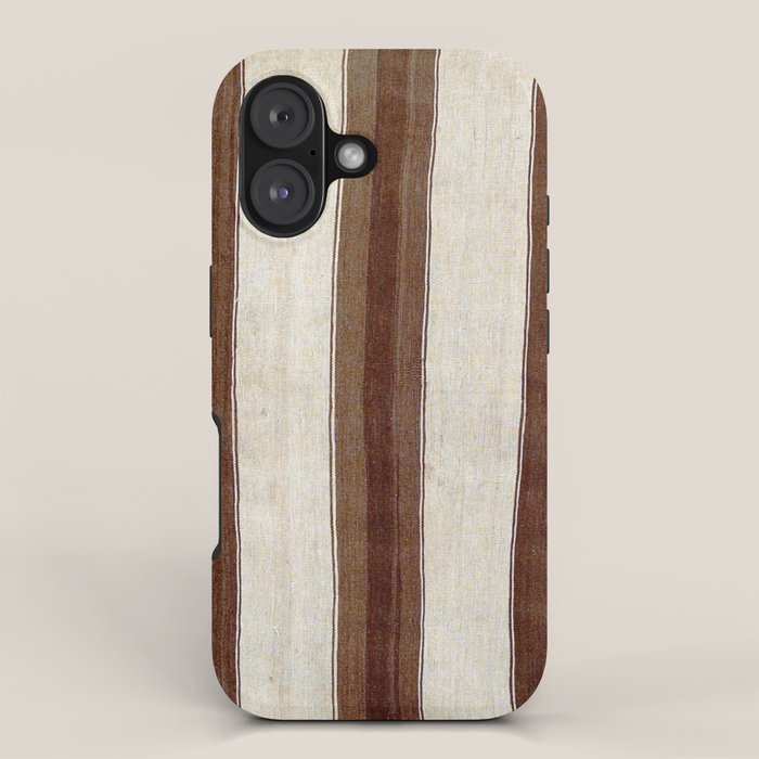 Bakhtiari  Antique Chahar Mahal Persian Kilim Print iPhone Case Gallery Image 1
