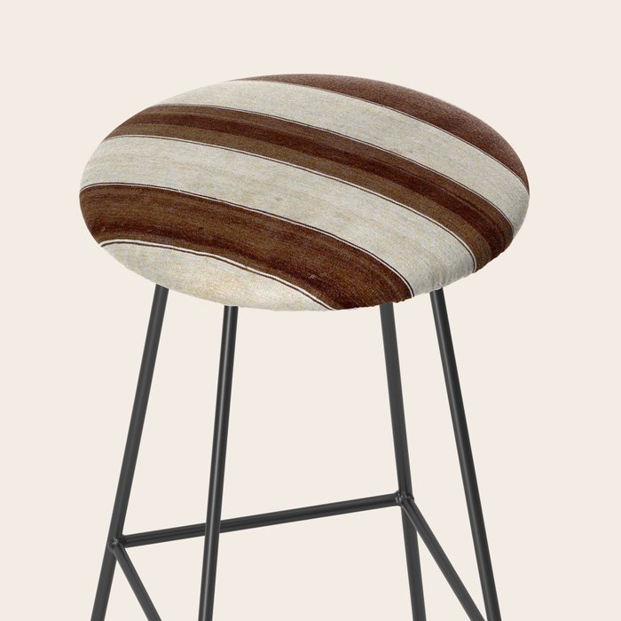 Bakhtiari  Antique Chahar Mahal Persian Kilim Print Stool Gallery Image 2