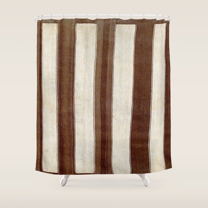 Bakhtiari  Antique Chahar Mahal Persian Kilim Print Shower Curtain Gallery Image 1