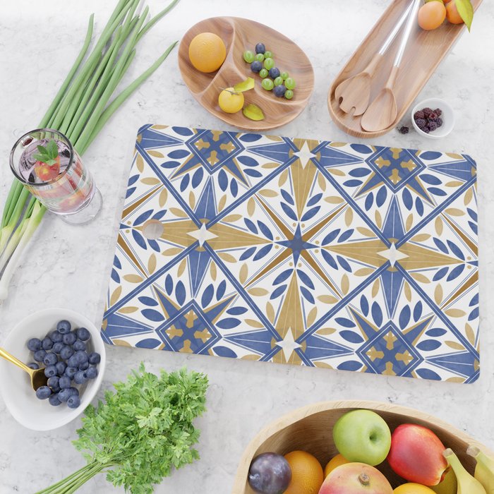 Geometric modern tile B Cutting Board Gallery Image 2
