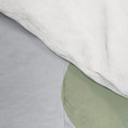 Mid Mod Piquet Pattern in Beige, Sage, and Light Silver Gray Comforter Gallery Image 4