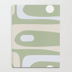 Mid Mod Piquet Pattern in Beige, Sage, and Light Silver Gray Notebook Gallery Image 4