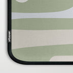 Mid Mod Piquet Pattern in Beige, Sage, and Light Silver Gray Laptop Sleeve Gallery Image 3