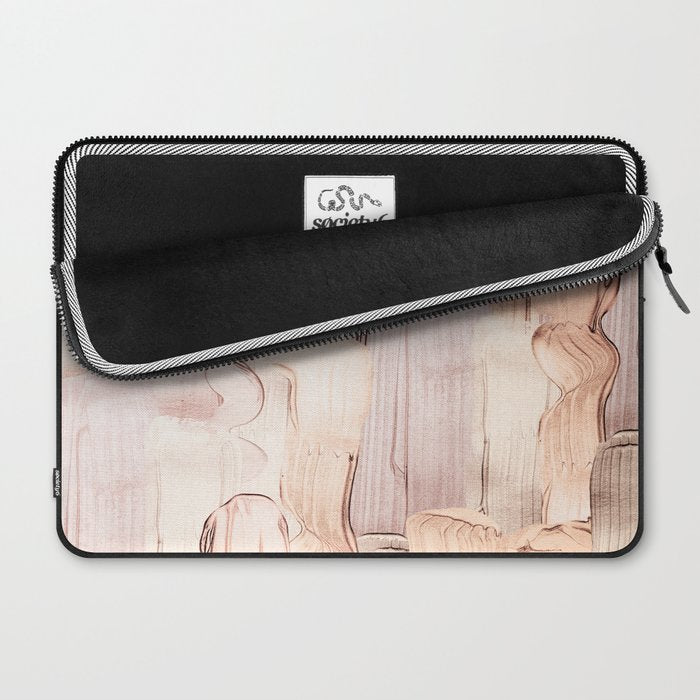 Shiny Metal Copper Hand Drawn Strokes Laptop Sleeve Gallery Image 2