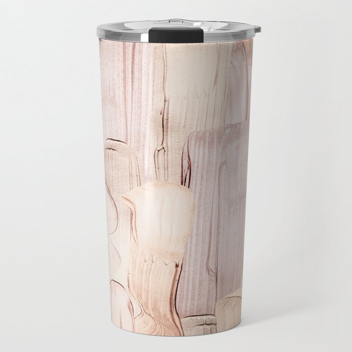 Shiny Metal Copper Hand Drawn Strokes Travel Mug Gallery Image 1