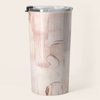 Shiny Metal Copper Hand Drawn Strokes Travel Mug Gallery Image 3