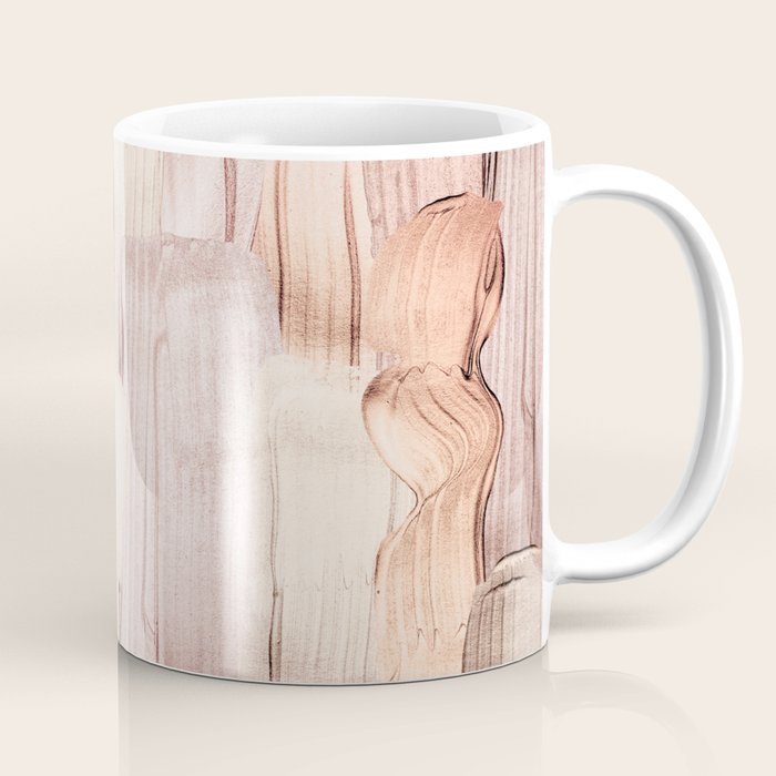 Shiny Metal Copper Hand Drawn Strokes Coffee Mug Gallery Image 1