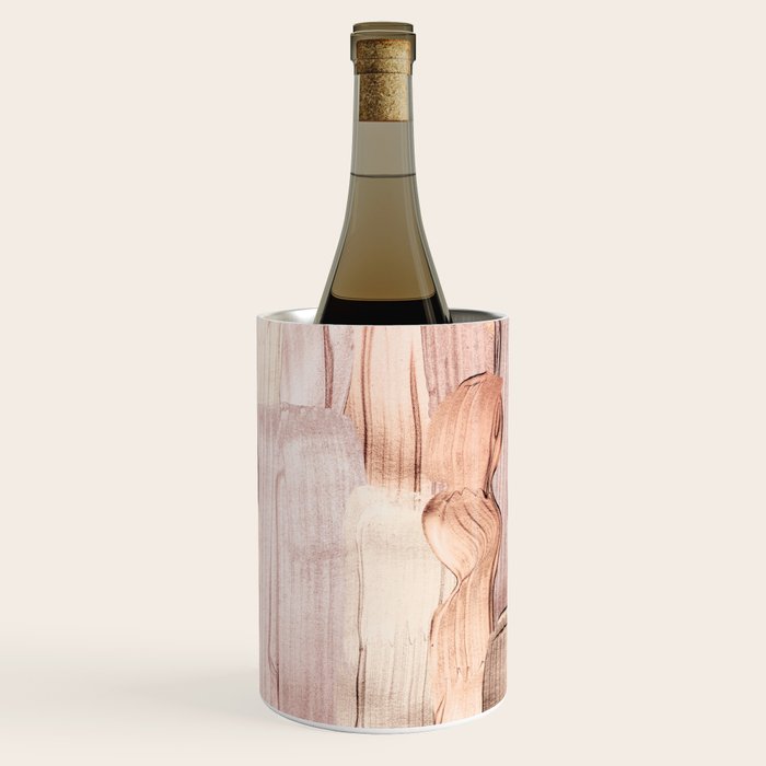 Shiny Metal Copper Hand Drawn Strokes Wine Chiller Gallery Image 3