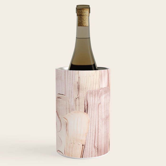 Shiny Metal Copper Hand Drawn Strokes Wine Chiller Gallery Image 1