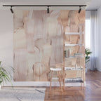 Shiny Metal Copper Hand Drawn Strokes Wall Mural Gallery Image 1