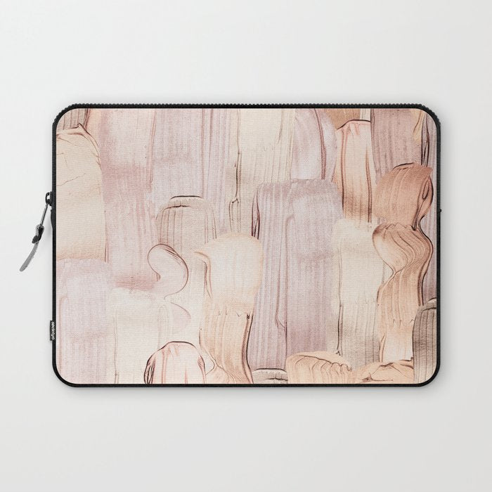 Shiny Metal Copper Hand Drawn Strokes Laptop Sleeve Gallery Image 1