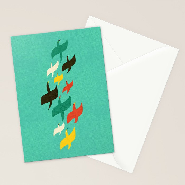 Birds are flying Stationery Card Gallery Image 2