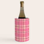 Rustic Pink Tartan Plaid Wine Chiller Gallery Image 3