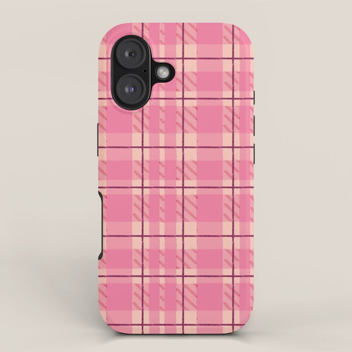 Rustic Pink Tartan Plaid iPhone Case Gallery Image 1