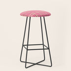 Rustic Pink Tartan Plaid Stool Gallery Image 1