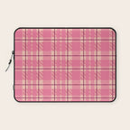 Rustic Pink Tartan Plaid Laptop Sleeve Gallery Image 1