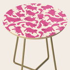 Playful Pink Cats Pattern Side Table Gallery Image 2