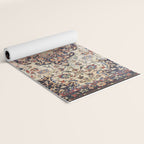 Antique Tabriz Rug Print With Abrashed Field Yoga Mat Gallery Image 2