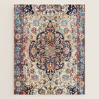 Antique Tabriz Rug Print With Abrashed Field Jigsaw Puzzle Gallery Image 1