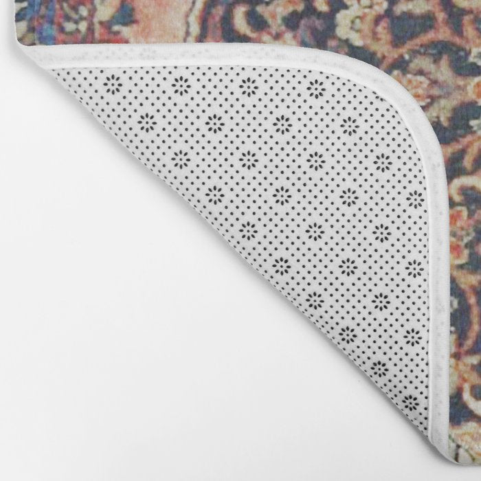 Antique Tabriz Rug Print With Abrashed Field Bath Mat Gallery Image 2