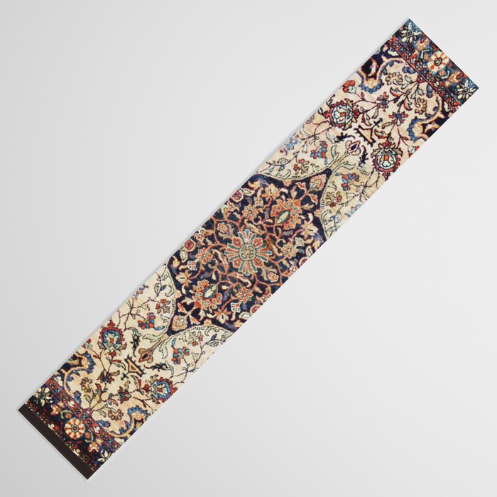 Antique Tabriz Rug Print With Abrashed Field Table Runner Gallery Image 3