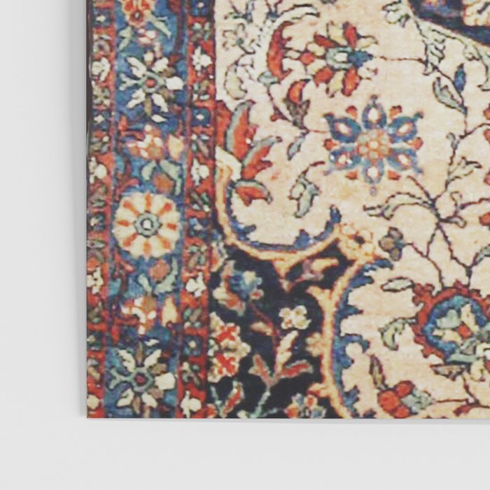 Antique Tabriz Rug Print With Abrashed Field Poster Gallery Image 3