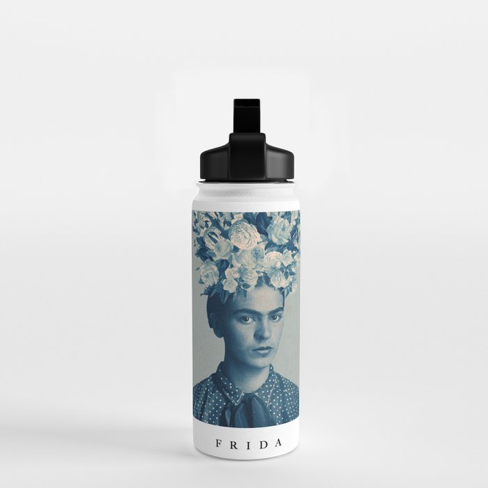 for Frida ~ with border Water Bottle Gallery Image 2