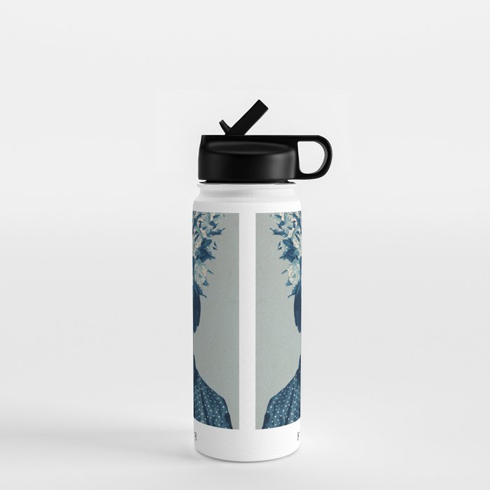 for Frida ~ with border Water Bottle Gallery Image 1