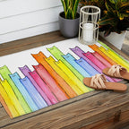 Rainbow of Cats Funny Whimsical Animals Outdoor Rug Gallery Image 2