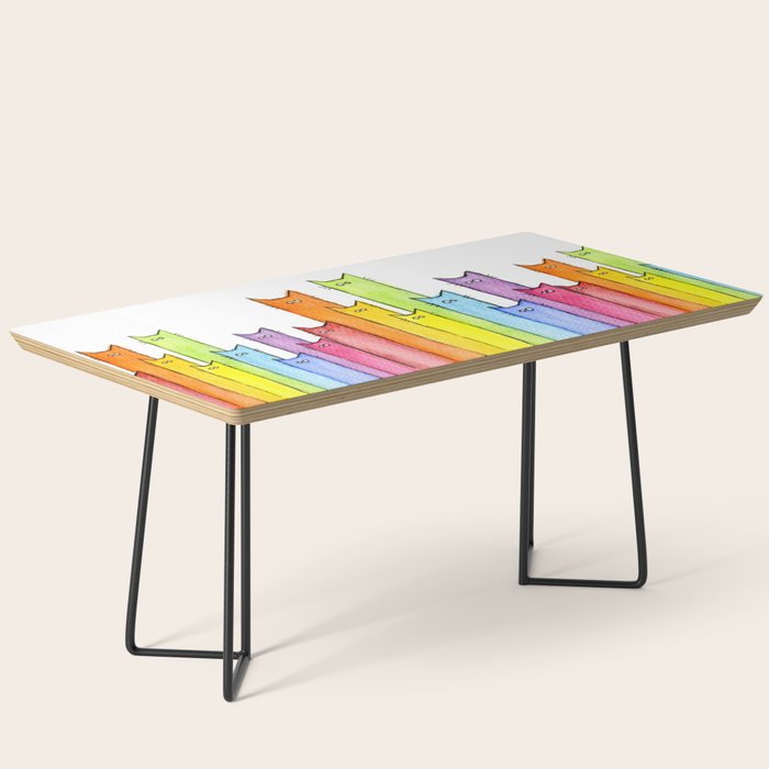Rainbow of Cats Funny Whimsical Animals Coffee Table Gallery Image 1