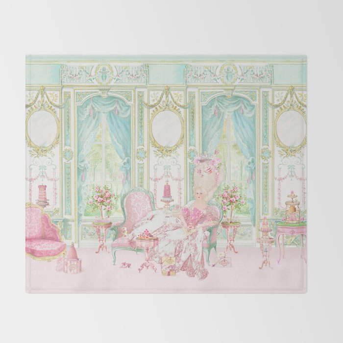 Marie Antoinette, Palace of Versailles, Diorama Throw Blanket Gallery Image 2