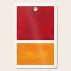 Burnt Red Yellow Ochre Mid Century Modern Abstract Minimalist Rothko Color Field Squares Cutting Board Gallery Image 1