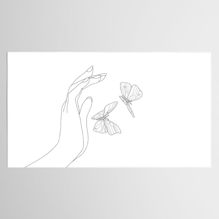 Butterflies on the Palm of the Hand Tablecloth Gallery Image 2