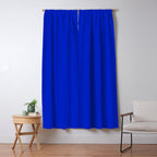 Solid Deep Cobalt Blue Color Window Curtain Gallery Image 5