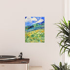 Van Gogh Mountain Meadow Landscape Painting Print Poster Gallery Image 2