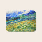 Van Gogh Mountain Meadow Landscape Painting Print Bath Mat Gallery Image 1