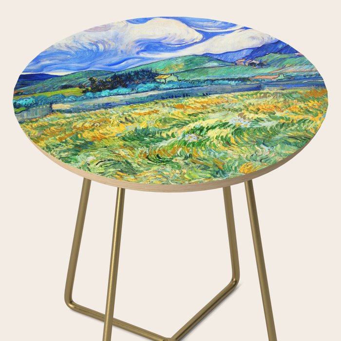 Van Gogh Mountain Meadow Landscape Painting Print Side Table Gallery Image 2