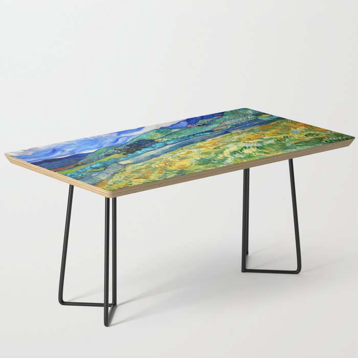 Van Gogh Mountain Meadow Landscape Painting Print Coffee Table Gallery Image 1