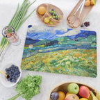 Van Gogh Mountain Meadow Landscape Painting Print Cutting Board Gallery Image 2