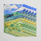 Van Gogh Mountain Meadow Landscape Painting Print Wrapping Paper Gallery Image 3