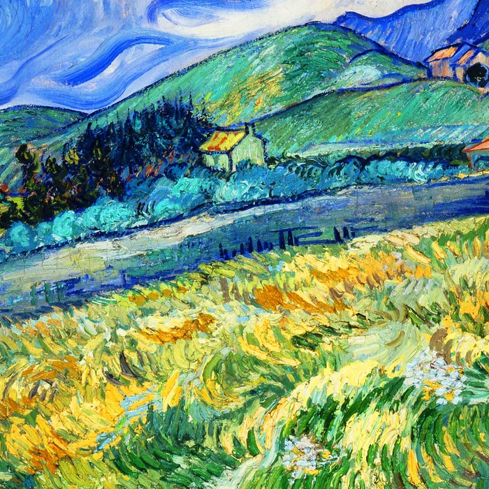 Van Gogh Mountain Meadow Landscape Painting Print Coffee Mug Gallery Image 2