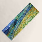 Van Gogh Mountain Meadow Landscape Painting Print Yoga Mat Gallery Image 1