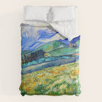 Van Gogh Mountain Meadow Landscape Painting Print Duvet Cover Gallery Image 6