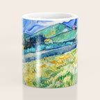 Van Gogh Mountain Meadow Landscape Painting Print Coffee Mug Gallery Image 4