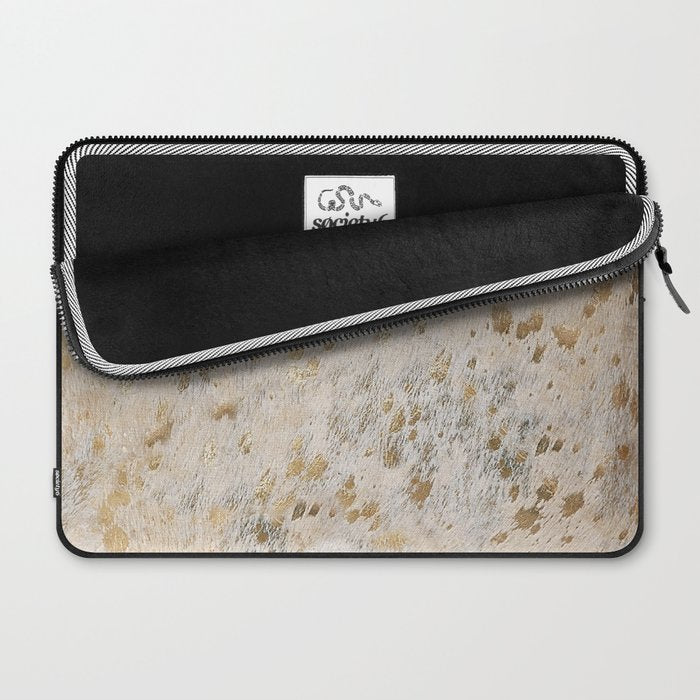 Gold Hide gold cowhide Laptop Sleeve Gallery Image 2