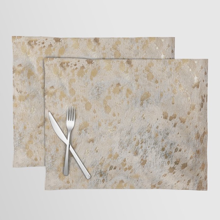 Gold Hide gold cowhide Placemat Gallery Image 1