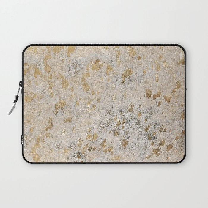 Gold Hide gold cowhide Laptop Sleeve Gallery Image 1