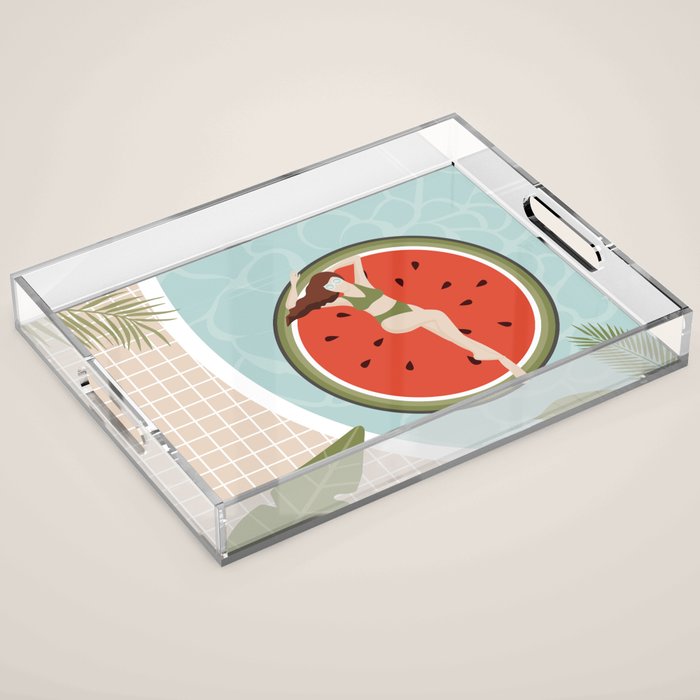Tropical Watermelon Float Acrylic Tray Gallery Image 1