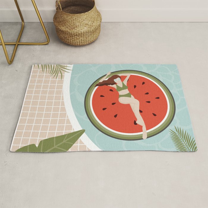 Tropical Watermelon Float Rug Gallery Image 1