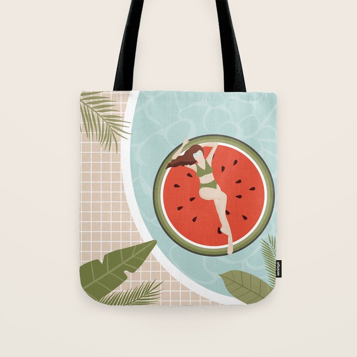 Tropical Watermelon Float Tote Bag Gallery Image 1